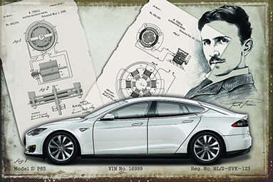 Tesla model S classic design drawing 2
