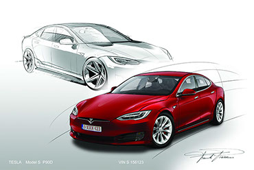 Tesla model S facelift design 1