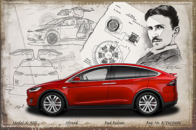 Tesla model X  design drawing 2